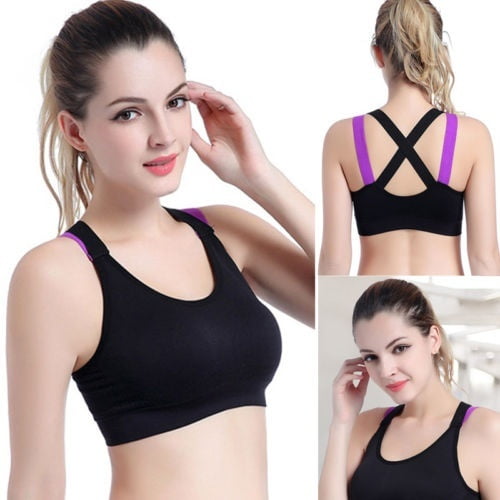 WR_ Womens Seamless Sports Bra Comfort Support Stretch Workout Yoga Top Welcome 
