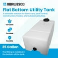 thumbnail image 2 of Norwesco 25 Gallon Rectangular Flat Bottom Utility Tank for Lawn Care, 2 of 12