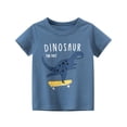 thumbnail image 2 of LYMAYTER Toddler Baby Boys Summer Tee Shirt 1-9T Kids Short Sleeve Cartoon Tees Shirt Tops Casual Crew Neck Cotton T-Shirt, 2 of 8