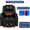 Danrelax Massage Recliner Chair, PU Leather Ergonomic Lounge, Vibrating