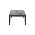 thumbnail image 4 of Modern Coffee Table - Grey Faux Marble Top & Black Legs - Rectangular Living Room Table, 4 of 6