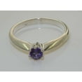 thumbnail image 6 of LBG British Made 10k White Gold Natural Amethyst Womens Statement Ring - 33 size options - Size 5, 6 of 7