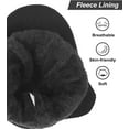 thumbnail image 2 of Men Winter Hats for Guys Cool Beanies Lined Knitted Warm Cap Ear-flaps for Men Outdoor Fleece Hat, Black, 2 of 8