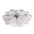 thumbnail image 3 of Luzkey Divided Serving Tray Appetizer Tray Multifunctional Decorative Portable 5 Compartment Rotatable Snack Platter for Candy Table Sliver, 3 of 8