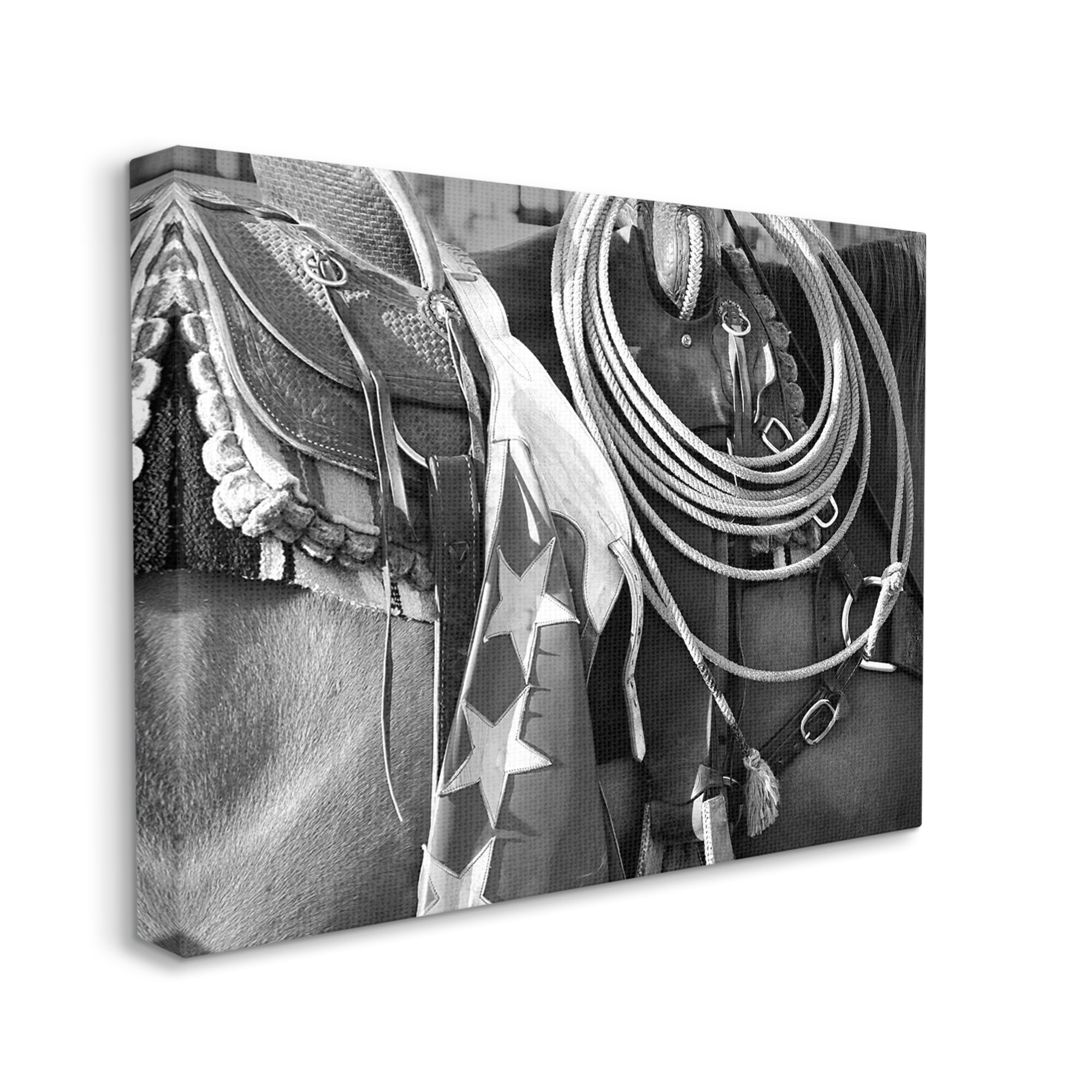 Stupell Industries Equestrian Saddle Photography Animals & Insects Photography Gallery Wrapped Canvas Art Print Wall Art, 40 x 30
