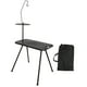 thumbnail image 2 of Mesa Plegable de Camping Ligera Mesa de Acampada Portátil para Exteriores con Soporte para Lámpara Y Recortes Laterales Adecuado para Reuniones Y Excu Negro, 2 of 8