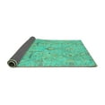 thumbnail image 2 of Ahgly Company Indoor Square Oriental Turquoise Blue Traditional Area Rugs, 7' Square, 2 of 4