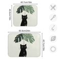 thumbnail image 5 of Yayeee Dish Drying Mat for Kitchen Counter Ultra Absorbent Easy Clean Pad 18x16", Black Cat Umbrella, 5 of 7
