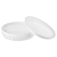 thumbnail image 1 of Unique Bargains 9' Plastic Wave Round Plant Pot Saucer Flower Drip Tray, White 6 Pack, 1 of 4