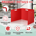 24 Pack Red Plastic Desk Dividers, 17.52 x 13.86 x 6.57 Inches, School ...