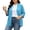 Blue, variant on 3/4 Sleeve Cardigan for Women Plus Size Open Front Duster Jacket With Pockets Casual Coat Loose Fit Outerwear for Daily Wear