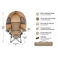 thumbnail image 2 of BrylaneHome Oversized Camp Chair With Canopy, 2 of 3