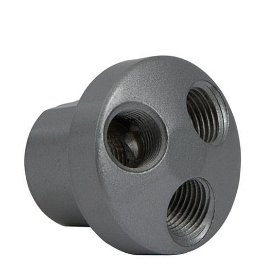 Bostitch 3-Way Manifold 3WAY-RND - Durable Aluminum 1/4-Inch 3 Way Manifold, Multicolor