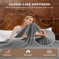 thumbnail image 3 of EastVita 50-in x 60-in Waffle Heated Blanket Electric Throw Gray, 3 of 9