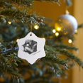 thumbnail image 7 of 3drose, Telephone Operator, 3 inch Snowflake Porcelain Ornament, 7 of 7