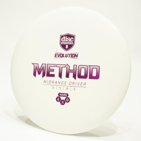 Discmania Evolution Exo Hard Method Disc Golf Midrange Disc Pick Color/Weight [Stamp & Exact Color May Vary] White 177-179 grams