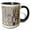 Black/White, variant on 3drose, Fantasy Elf with Wolf Wolves Moon, 11oz Two-tone Black Mug