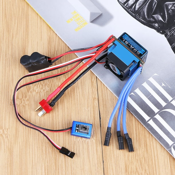 60A ESC Brushless Electric Speed Controller for RC 1:10 Car Truck (Blue) - Walmart.com - Walmart.com