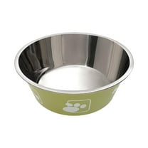 Stainless Steel Dog Bowls for Small Dogs Non- Rubber Bottom Double Wall Insulated Rustproof Pet Feeding Bowl for Food and Water 47-inch