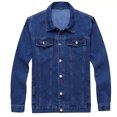 thumbnail image 6 of ZVNAΖH Men's Denim Jackets, Trucker Jean Jacket Unlined Coats Spring Fall Outfits, Sizes M-4XL, On Clearance, 6 of 6