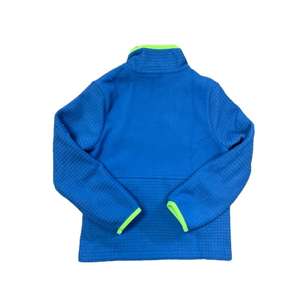 Pull Polaire Lands' End Bleu 1/4 Zip - Taille M (10-12 Ans) Unisexe Fille/garçon