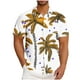 thumbnail image 1 of Blusa y camisa de manga corta con cuello vuelto para hombre, informal, a la moda, con estampado de bolsillo y botones, de poliéster., 1 of 5