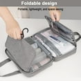 thumbnail image 4 of LEEYNEER Travel Hanging Toiletry Bag  Hanging Travel Makeup Organizer  Foldable Cosmetic Organizer Transparent Cosmetic Bag Makeup Bag for Traveling Toiletries Accessories  Grey, 4 of 9