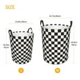 thumbnail image 4 of Uemuo Black and White Checkerboard Pattern Circular Laundry Hamper Basket with handles,Collapsible laundry basket,Large capacity laundry hamper,Laundry Organizer-Medium, 4 of 8