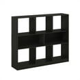 thumbnail image 2 of Furinno Daly 8-Cube Horizontal 3 Tier Bookcase, Bookshelf, Storage Organizer, 47 Width, Espresso, 2 of 6
