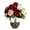 Cream Red, variant on ENOVA FLORAL 18 Heads Silk Rose Artificial Flowers in Vase,Faux Rose Flowers Arrangement in Round Bowl Vase with Faux Water and River Rock for Table Decor Centerpieces (Cream Red)