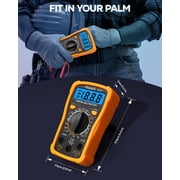 Digital Multimeter, 2000 Counts Multimeter Measure AC DC Voltage DC Current, Backlit LCD Display, Data Hold Function