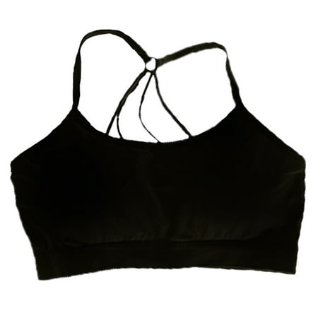 

Sexy Women Sport Bra Tops Chest Wrap Wirefree Removable Pads Underwear Letters/Parachute Shoulder Strap