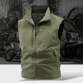thumbnail image 2 of Lenago Jackets Size M-5XL,Men's Lightweight Jackets Full Zip Up Light Coat Laydown Collar Jacket Outdoor Fishing Jacket with Zip Pockets Sleeveless Stand-up Collar Top Waistcoat, 2 of 9