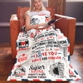 thumbnail image 2 of Letter to My Mom Blanket, Mothers Day Blanket, Mom Gift, Best Mothers Day Birthday Gifts for Mom from Daughter Son, Blankets for Mom 60"x50", Gifts for Moms, Mama Gifts, 2 of 6