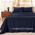 thumbnail image 3 of Bare Home Organic Flannel Sheet Set - 100% Organic Cotton - Deep Pocket - 3-Pieces - Twin XL, Midnight Blue, 3 of 10