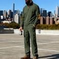 thumbnail image 2 of Men's Corduroy Track Suits Sets Long Sleeve Quarter Zip Sweatsuit Athletic Cargo Pants Gym 2 Piece Outfit, 2 of 9