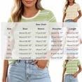 thumbnail image 3 of ClodeEU Women's Crew Neck Short Sleeve Striped T-Shirt,Slim Casual Summer Tee Top Pink,Women's Plus XL, 3 of 5