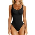 thumbnail image 2 of Njagoc3 Womens Solid Color Sleeveless Spaghetti Strap Ribbed Stretchy Yoga Jumpsuit, 2 of 6
