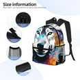 thumbnail image 2 of KLL Cool Colorful Wolf Print Laptop Backpack,Lightweight Backpack for Women Men Travel Daypack Fit for Travel Hiking Weekend, 2 of 6