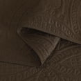thumbnail image 6 of Chezmoi Collection Austin King Oversized Bedspread Set, 3-Piece Lightweight Microfiber Quilted Coverlet for All Seasons, Chocolate, 6 of 9