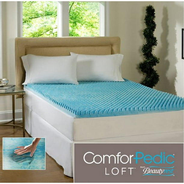 Beautyrest 3inch Sculpted Gel Memory Foam Twin Mattress Topper Temperature Sensitive Foam