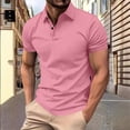thumbnail image 1 of pstuiky camisetas para hombre, Camiseta informal de manga corta con cuello redondo y solapa de color liso para hombre ropa de hombre xxl, 1 of 4