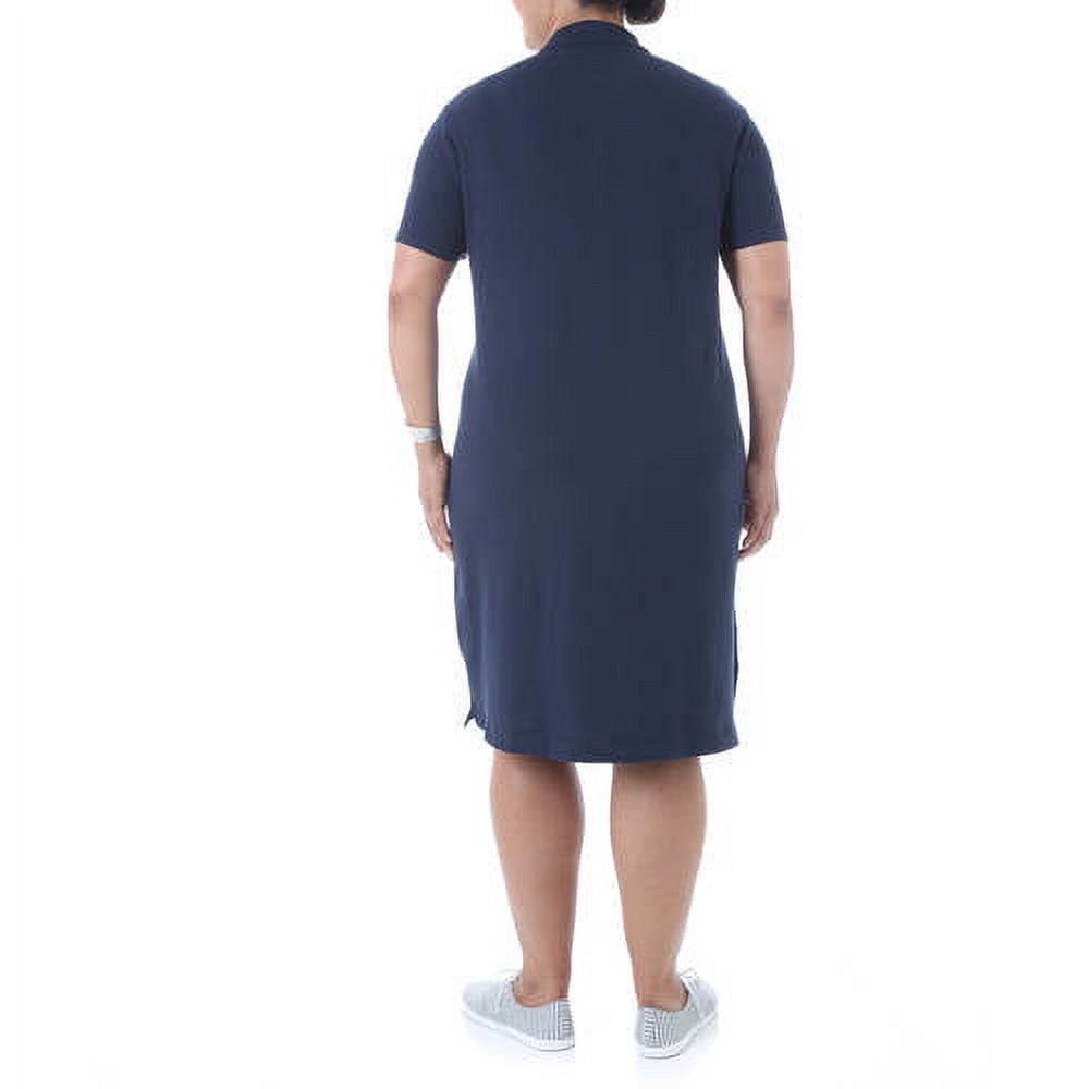 Women's Plus Short Sleeve Polo Shirt Dress - Walmart.com