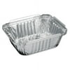 Aluminum Oblong Container, 1-lb Capacity, 4.56 x 5.56 x 1.63, Silver, 1,000/Carton