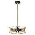 thumbnail image 4 of Milly 15 in. 3-Light Indoor Brass and Matte Black Finish Chandelier with Light Kit, 4 of 5