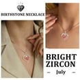 thumbnail image 4 of Beautlace 925 Sterling Silver Cross Necklace,July Birthstone Heart Pendant Necklace Jewelry Birthday Christmas Valentines Gifts for Women Mom, 4 of 12