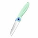 thumbnail image 2 of Cuchillo de fruta plegable de acero inoxidable | Mini cuchillo de cocina portátil para acampar al aire libre, picnics, uso en la cocina | Empuñadura ergonómica | Verde | 11x3x1cm | 1 pieza | Pelar y, 2 of 7