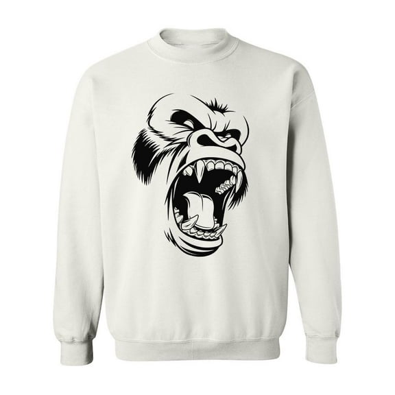 Ferocious Gorilla. Sweatshirt Men -Image by Shutterstock, Male 3X-Large