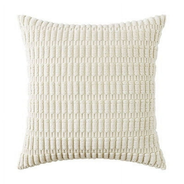 Nvzi 2 fundas de almohada de color sólido con diseño de grano de trigo simple, una funda de almohada simple en un color sólido de 11,81 x 19,69 pulgadas (blanco)