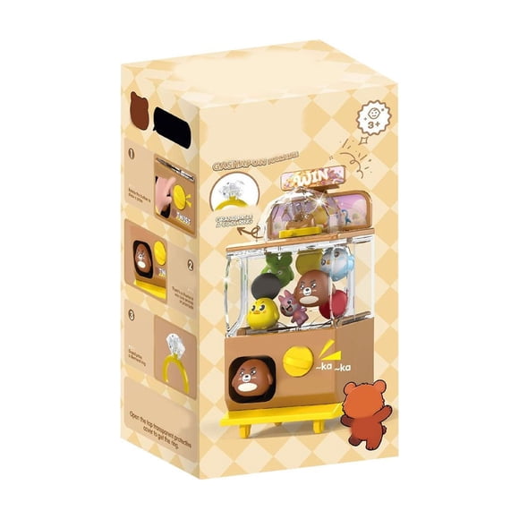 Interactive Capsule Toy Machine for Kids, 1-Piece Set Fun Prize Dispenser & Desktop Arcade Game with Gashapon Mechanism, Novelty Figure Machine Toy